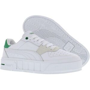 Puma Cali Court Match White and Green Sneakers